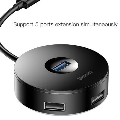 Round Box HUB Adapter (USB3.0 to USB3.0 x 1 + USB2.0 x 3) 1m