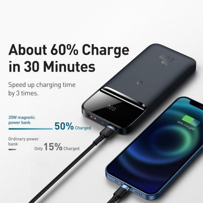 Magnetic Wireless Quick Charging Power Bank 10000mAh 20W-Blue